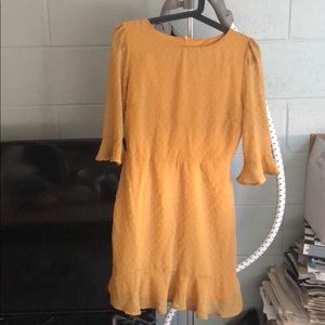 urban outfitter yellow polka dot dress